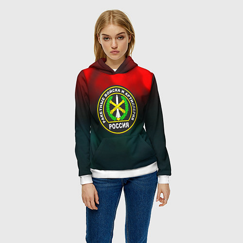 Женская толстовка Ракетные войска ПВО / 3D-Белый – фото 3