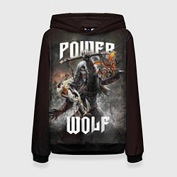 Толстовка-худи женская Powerwolf: werewolf, цвет: 3D-черный