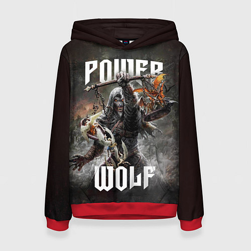 Женская толстовка Powerwolf: werewolf / 3D-Красный – фото 1