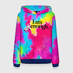 Толстовка-худи женская I am kenough - meme, цвет: 3D-синий