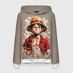 Толстовка-худи женская Монки Ди Руфи - One Piece, цвет: 3D-белый