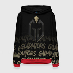 Толстовка-худи женская Gaimin Gladiators style, цвет: 3D-красный