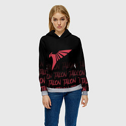Толстовка-худи женская Talon style, цвет: 3D-меланж — фото 2