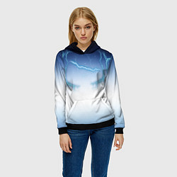 Толстовка-худи женская Молниеносный разряд, цвет: 3D-черный — фото 2