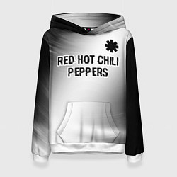 Толстовка-худи женская Red Hot Chili Peppers glitch на светлом фоне посер, цвет: 3D-белый