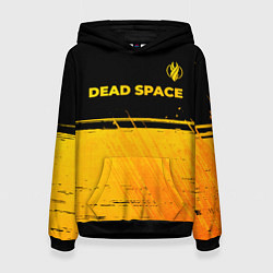 Толстовка-худи женская Dead Space - gold gradient посередине, цвет: 3D-черный