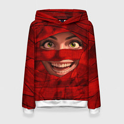 Толстовка-худи женская Бандаж мумии красный, цвет: 3D-белый