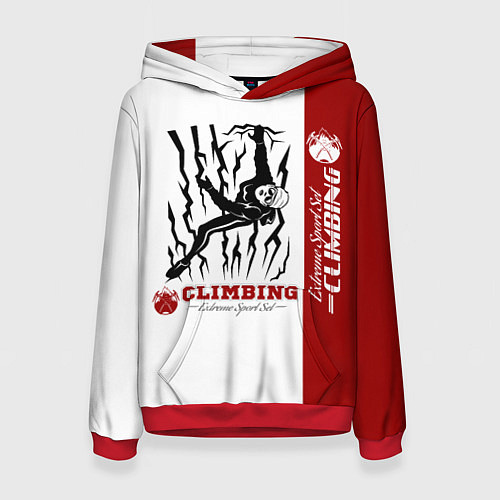 Женская толстовка Альпинист скалолаз / 3D-Красный – фото 1