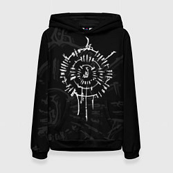 Толстовка-худи женская Знак Астариона - Baldurs gate 3, цвет: 3D-черный