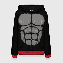 Толстовка-худи женская Торс кинг конга, цвет: 3D-красный
