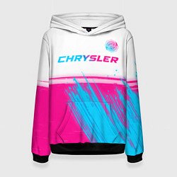 Женская толстовка Chrysler neon gradient style посередине