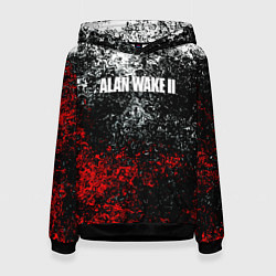 Толстовка-худи женская Alan Wake 2 кровь, цвет: 3D-черный
