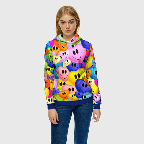 Женская толстовка Улыбка любви / 3D-Синий – фото 3