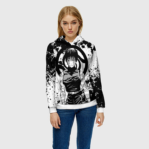 Женская толстовка Маки из клана Зенин - manga / 3D-Белый – фото 3