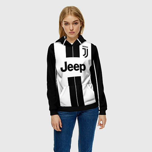 Женская толстовка Juventus collection / 3D-Черный – фото 3
