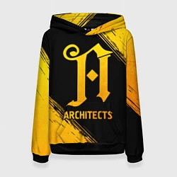 Толстовка-худи женская Architects - gold gradient, цвет: 3D-черный