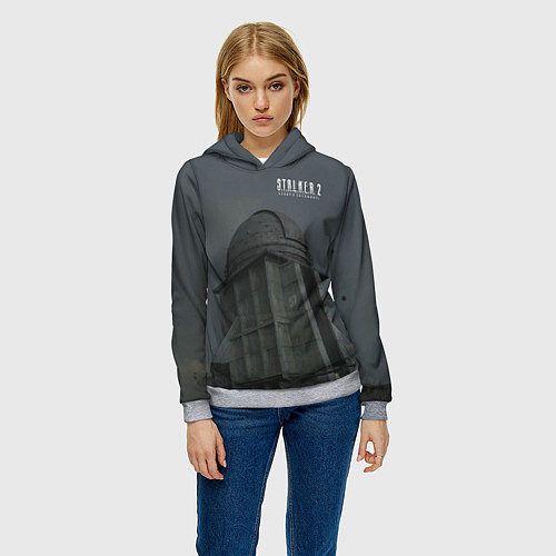 Женская толстовка STALKER 2 обсерватория / 3D-Меланж – фото 3