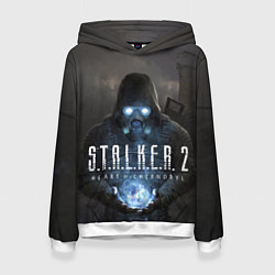 Толстовка-худи женская STALKER 2 одиночка с артефактом, цвет: 3D-белый
