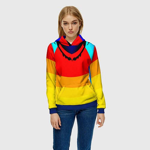 Женская толстовка Цветные фигуры / 3D-Синий – фото 3
