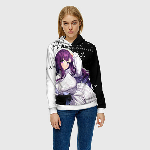 Женская толстовка Ферн из аниме / 3D-Белый – фото 3