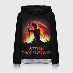 Толстовка-худи женская Within Temptation Sharon, цвет: 3D-меланж