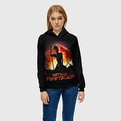 Толстовка-худи женская Within Temptation Sharon, цвет: 3D-черный — фото 2