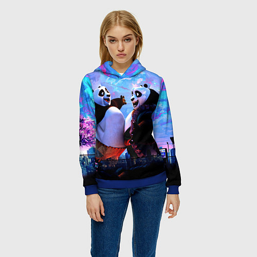 Женская толстовка Кунг-фу Панда Friend / 3D-Синий – фото 3