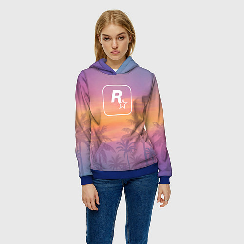 Женская толстовка GTA 6 - first art / 3D-Синий – фото 3