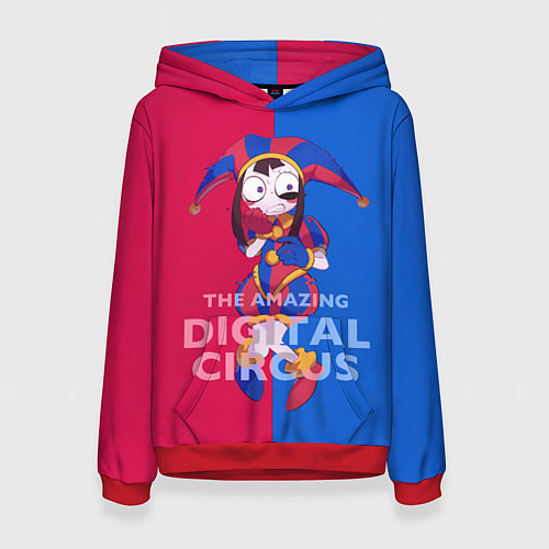 Женская толстовка Помни в ужасе The amazing digital circus / 3D-Красный – фото 1