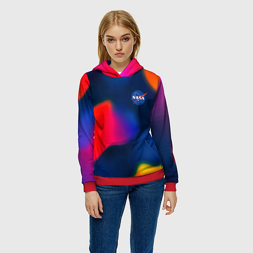 Женская толстовка Nasa gradient sportcolor / 3D-Красный – фото 3