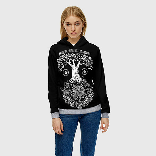 Женская толстовка Хвала богам и предкам нашим / 3D-Меланж – фото 3