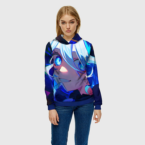 Женская толстовка Геншин Импакт Фурина / 3D-Синий – фото 3