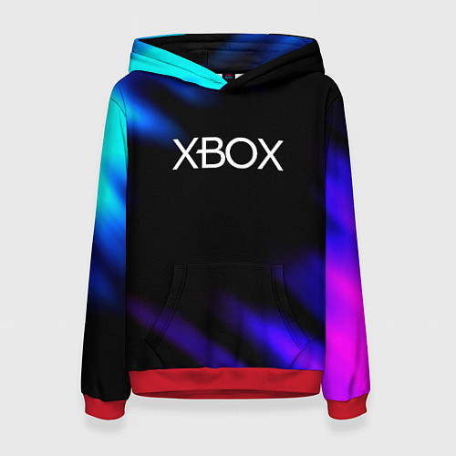 Женская толстовка Xbox neon games / 3D-Красный – фото 1