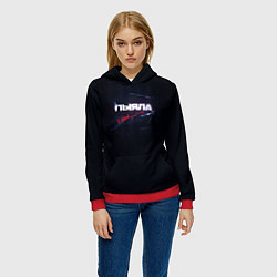 Толстовка-худи женская Аигел - Пыяла, цвет: 3D-красный — фото 2