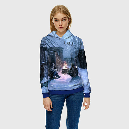 Женская толстовка STALKER 2 новички на кордоне / 3D-Синий – фото 3