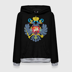 Толстовка-худи женская Имперская символика России, цвет: 3D-меланж