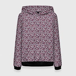 Толстовка-худи женская Стилизованный бело-розовый, цвет: 3D-черный