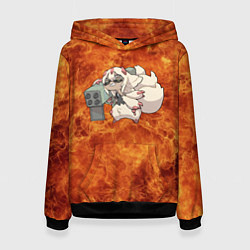 Толстовка-худи женская Взрывоопасная Фапута, цвет: 3D-черный