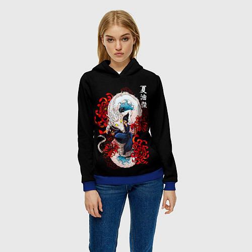 Женская толстовка Сугуру Гето и дракон / 3D-Синий – фото 3