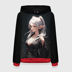Толстовка-худи женская Фрирен в кимоно- Sou sou no frieren, цвет: 3D-красный