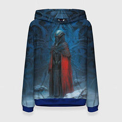 Толстовка-худи женская Ксеноморф в одеяниях, цвет: 3D-синий