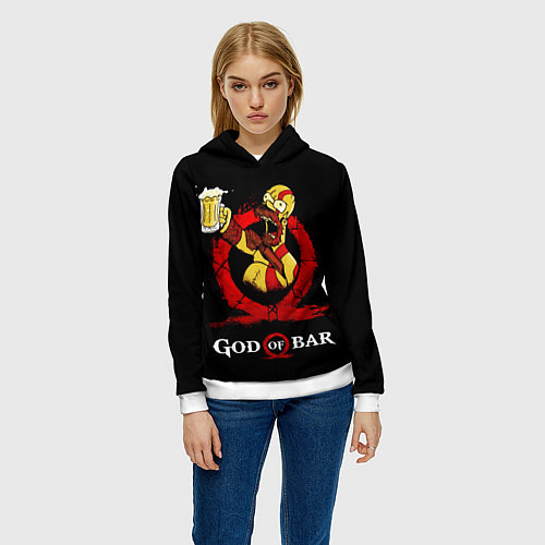 Женская толстовка Бог бара / 3D-Белый – фото 3