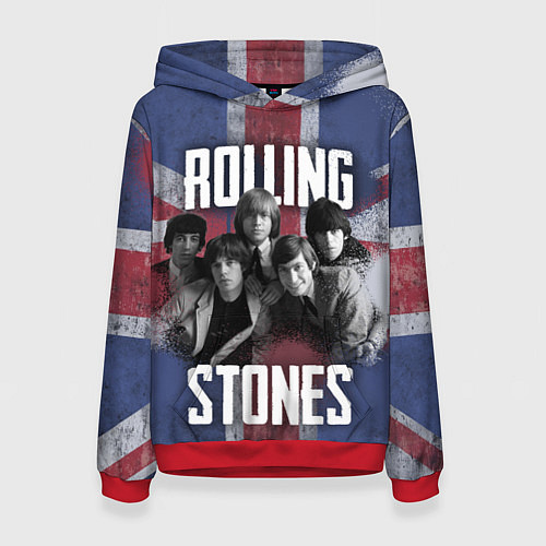 Женская толстовка Rolling Stones - Great britain / 3D-Красный – фото 1