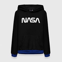 Толстовка-худи женская NASA space logo, цвет: 3D-синий
