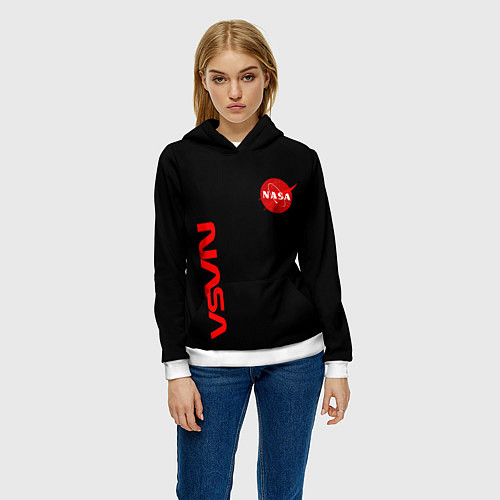 Женская толстовка NASA космос / 3D-Белый – фото 3