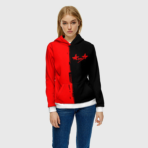 Женская толстовка Алиса рок группа краски альбом / 3D-Белый – фото 3