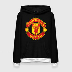 Толстовка-худи женская Manchester United fc club, цвет: 3D-белый