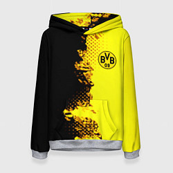 Толстовка-худи женская Borussia fc sport краски, цвет: 3D-меланж