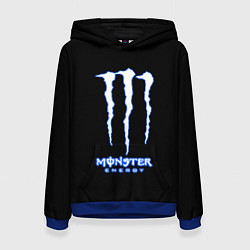 Толстовка-худи женская Monster energy голубой, цвет: 3D-синий