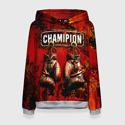 Толстовка-худи женская Champion boxing, цвет: 3D-меланж